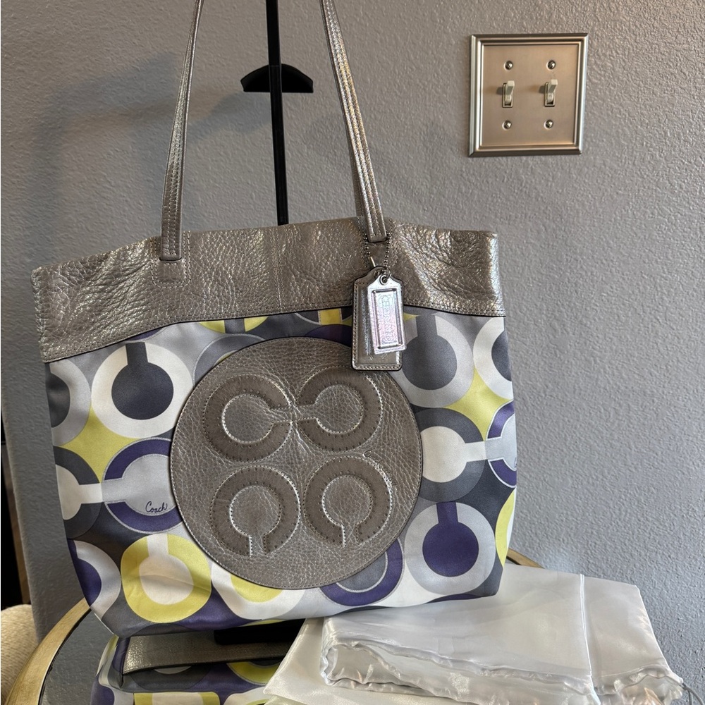Coach Julia Op Art Satin Metallic